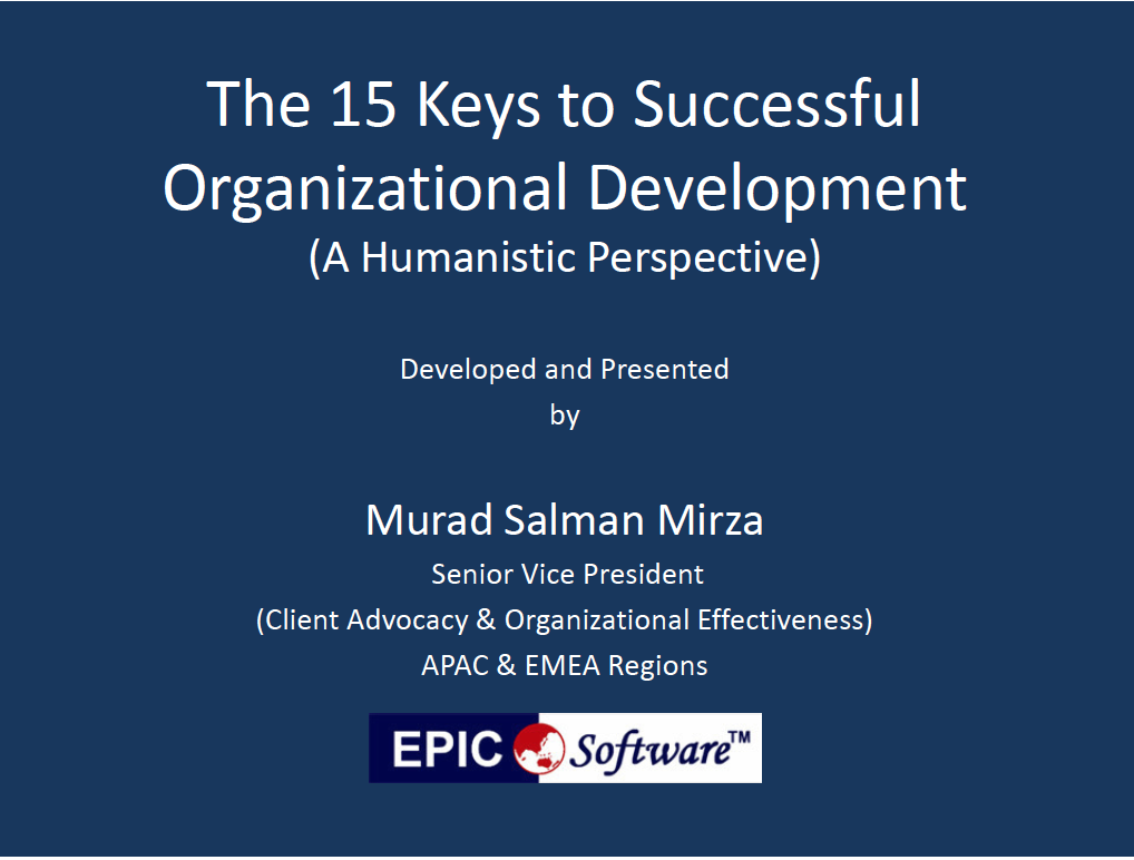 The 15 Keys to Successful Organizational Development (A Humanistic Perspective)