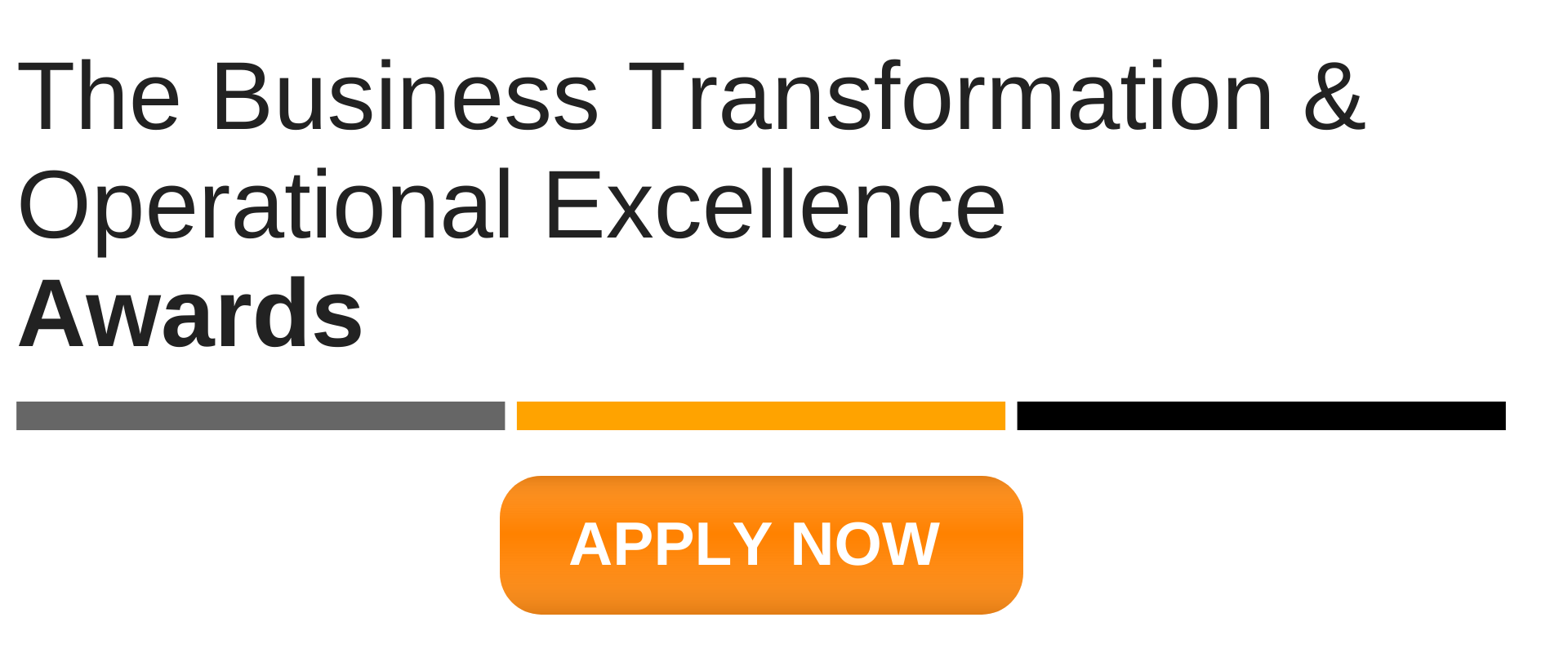 The Business Transformation & Operational Excellence Industry Awards